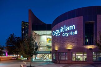 Coquitlam City Hall BC Canada Light Up Teal Trigeminal Neuralgia