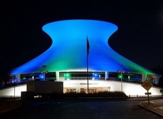 James S. McDonnell Planetarium St Louis MO  Light Up Teal Trigeminal Neuralgia