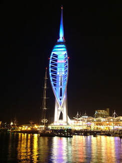 Spinnaker Tower Portsmouth United Kingdom Light Up Teal Trigeminal Neuralgia