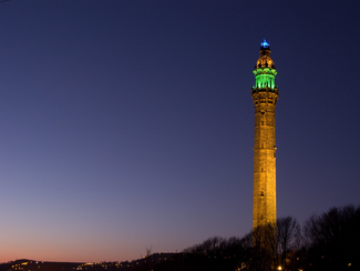 ​Wainhouse Tower Halifax West Yorkshire England Light Up Teal Trigeminal Neuralgia